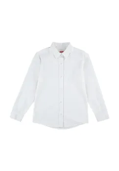 Levi's camasa de bumbac pentru copii BATTERY HOUSEMARK SHIRT culoarea alb, 8EN129 imagine