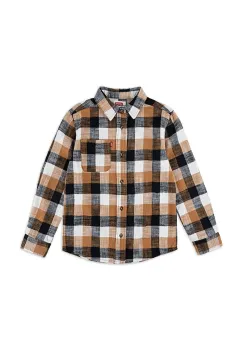 Levi's camasa de bumbac pentru copii BUFFALO CHECK FLANNEL SHIR culoarea bej, 8EN817 imagine