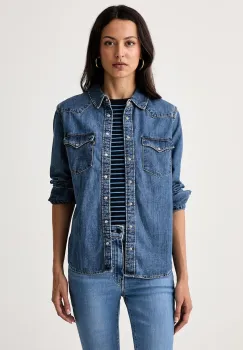 Levi's camasa de dama din denim HERITAGE WESTERN DENIM imagine