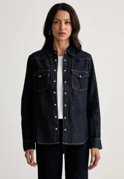 Levi's camasa de dama din denim HERITAGE WESTERN DENIM imagine