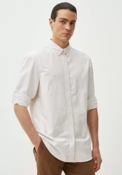 Levi's camasa din bumbac barbati, culoarea alb, cu guler button-down, relaxed imagine