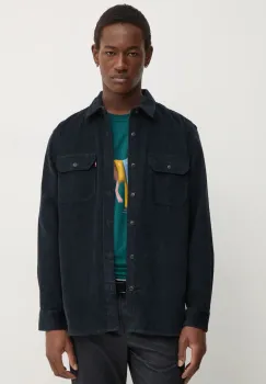 Levi's camasa din bumbac barbati, culoarea albastru marin, cu guler clasic, relaxed imagine