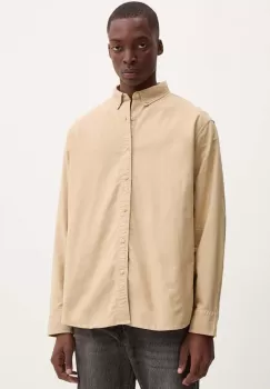 Levi's camasa din bumbac barbati, culoarea bej, cu guler button-down, relaxed imagine