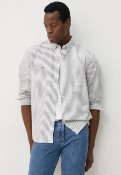 Levi's camasa din bumbac barbati, culoarea gri, cu guler button-down, relaxed imagine