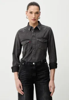 Levi's camasa din bumbac culoarea gri, cu guler clasic, regular, 16786 imagine