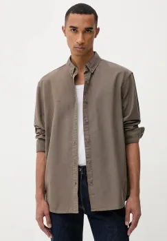 Levi's camasa din bumbac culoarea maro, cu guler button-down, relaxed, A7210 imagine