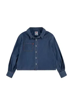 Levi's camasa din denim pentru copii L/S WESTERN DENIM SHIRT 4EL063 imagine