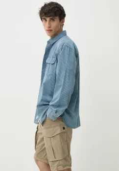 Levi's camasa jeans barbati, cu guler clasic, relaxed imagine
