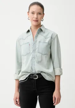 Levi's camasa jeans cu guler clasic, regular, A7244 imagine