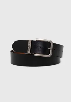 Levi's curea de piele cu doua fete culoarea negru, D6605-0000 imagine