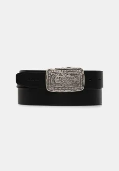 Levi's curea de piele culoarea negru, 002G1-0000 imagine