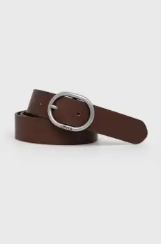Levi's Curea de piele femei, culoarea maro imagine