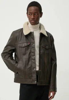 Levi's geaca barbati, culoarea maro, de tranzitie, 001YU imagine