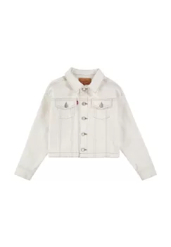 Levi's geaca de blugi pentru copii LVG COLOR BABY BAGGY TRUCKER culoarea bej imagine