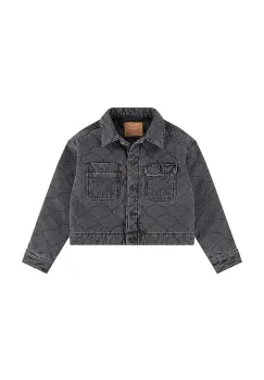 Levi's geaca de blugi pentru copii QUILTED TRUCKER JACKET culoarea gri, 3EL097 imagine