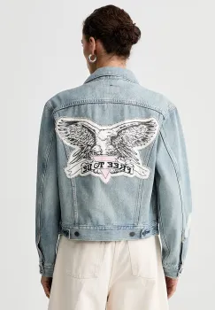 Levi's geaca de blugi pentru femei ROAD WORN TRUCKER x PRIDE imagine
