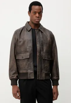 Levi's geaca de piele culoarea maro, de tranzitie, 003AU imagine
