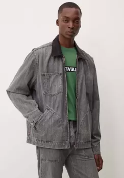 Levi's geaca jeans barbati, culoarea gri, de tranzitie, oversize, A8635 imagine