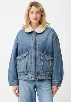 Levi's geaca jeans culoarea maro, de iarna, 003JF imagine