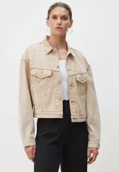 Levi's geaca jeans femei, culoarea bej, de tranzitie, A9155 imagine