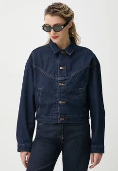 Levi's geaca SHRUNKEN 90S TRCKR WSTRN culoarea albastru marin, de tranzitie, 001WO imagine
