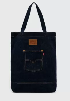 Levi's geanta de bumbac culoarea albastru marin imagine