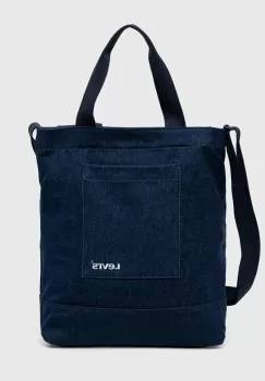 Levi's geanta de bumbac culoarea albastru marin imagine