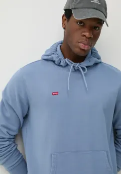 Levi's hanorac de bumbac barbati, cu gluga, neted imagine
