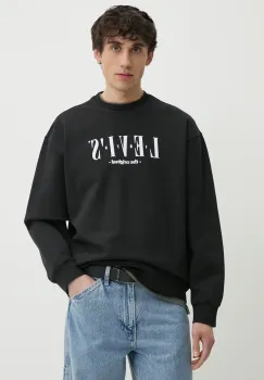 Levi's hanorac de bumbac barbati, culoarea negru, cu imprimeu imagine