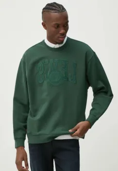 Levi's hanorac de bumbac barbati, culoarea verde, cu imprimeu imagine