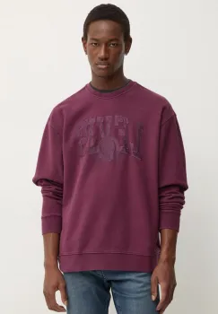 Levi's hanorac de bumbac barbati, culoarea violet, cu imprimeu imagine