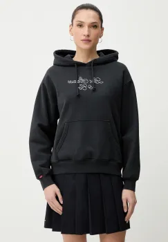 Levi's hanorac de bumbac culoarea gri, cu gluga, uni, A7296 imagine