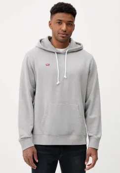 Levi's hanorac de bumbac culoarea verde, cu gluga, uni, 34581 imagine