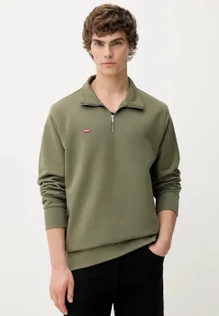 Levi's hanorac de bumbac culoarea verde, uni, A8606 0006 imagine