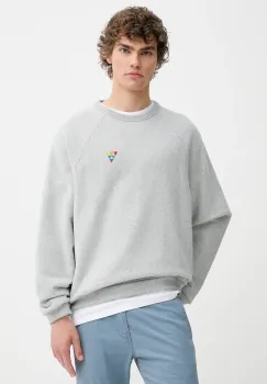 Levi's hanorac de bumbac PRIDE RELAXED CREW culoarea gri, melanj, 002FC imagine