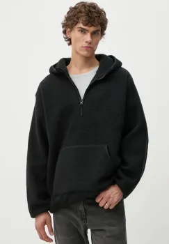 Levi's hanorac fleece culoarea negru, cu gluga, neted, A8611 imagine