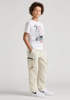 Levi's pantaloni copii PARACHUTE CARGO PANTS culoarea bej, uni, 9EM373 imagine