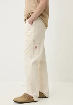 Levi's pantaloni de bumbac culoarea bej, drept, 568 LOOSE STRT imagine
