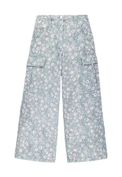 Levi's pantaloni de bumbac pentru copii TWILL '94 BAGGY WIDE LEG culoarea turcoaz, modelator, 3EL019 imagine