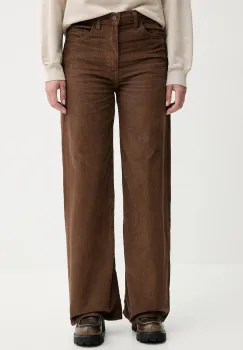Levi's pantaloni de catifea cord RIBCAGE WL BRAIDED culoarea maro, lat, high waist, 001US imagine