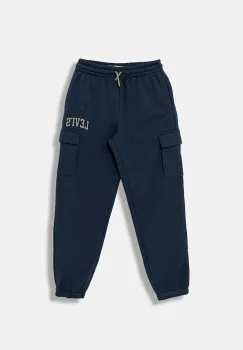 Levi's pantaloni de trening pentru copii CARGO JOGGER culoarea bleumarin, cu imprimeu, 9EN651 imagine