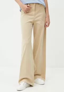 Levi's pantaloni femei, culoarea bej, lat, high waist, A8697 imagine