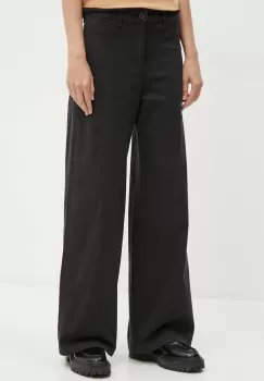 Levi's pantaloni femei, culoarea negru, lat, high waist, A8697 imagine
