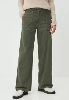 Levi's pantaloni femei, culoarea verde, lat, high waist, SURPLUS STRAIGHT imagine