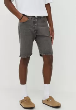 Levi's pantaloni scurti din bumbac culoarea gri imagine