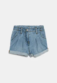 Levi's pantaloni scurti din denim pentru copii PLEAT PAPER BAG SHORT uni, 1EM255 imagine
