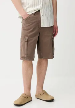 Levi's pantaloni scurti jeans 478 BAGGY CARGO SHORTS culoarea maro, 001GU imagine