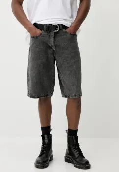 Levi's pantaloni scurti jeans 478 BAGGY SHORTS culoarea gri, 001JM imagine