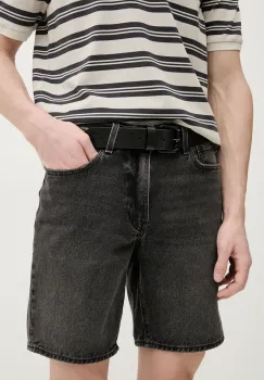 Levi's pantaloni scurti jeans barbati, culoarea gri imagine