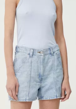Levi's pantaloni scurti jeans CARPENTER SHORT femei, neted, high waist, A8719 imagine